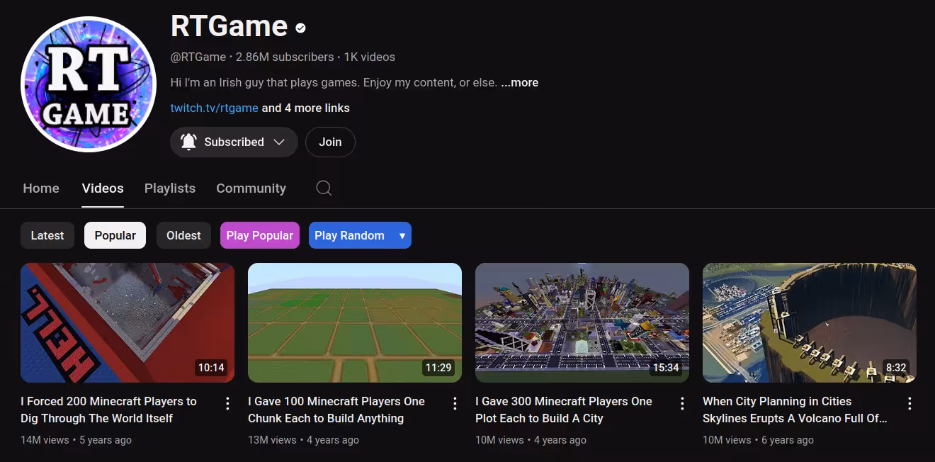 Demo of the play all by popular script.